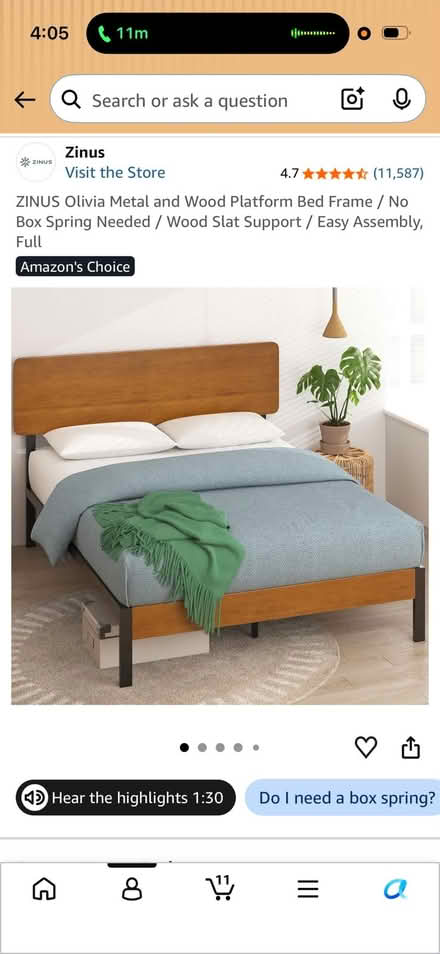 Photo of free Full Size Bed Frame and Mattress (555 Bryant St, San Francisco) #2