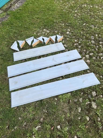 Photo of free 4 wooden shelves (Helsington LA8) #1