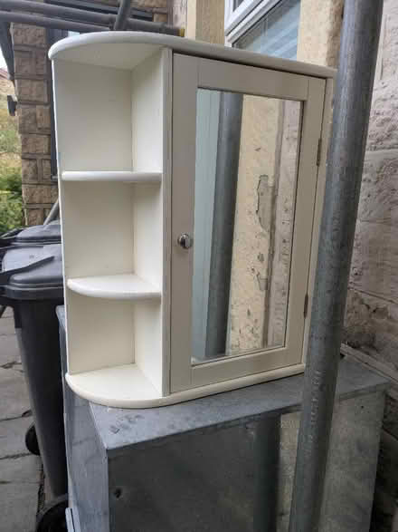 Photo of free Large white bathroom cabinet (Freehold LA1) #1