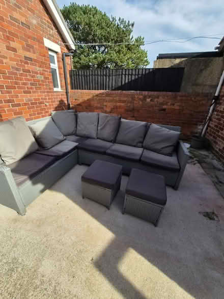 Photo of free Garden Corner Sofa and Stools (Wrexham LL14) #1