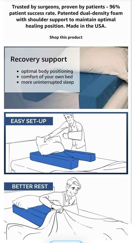 Photo of free Post Surgery Recovery Pillow (Plymouth) #3