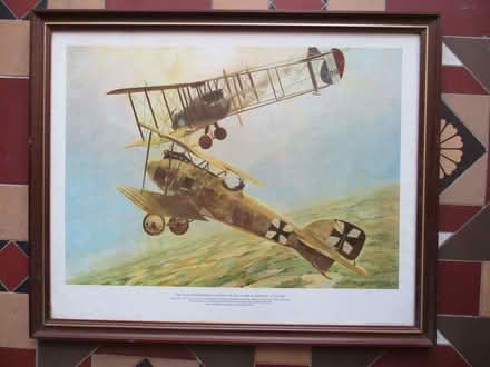 Photo of free Vintage Von Richthofen Legend Plate 2 Framed Print 1971 (Rhiwbina CF14) #1