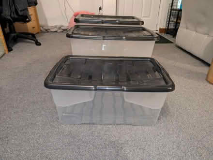 Photo of free 4 plastic totes (Hx6 Sowerby Bridge) #2