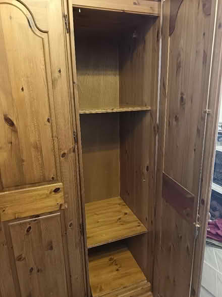Photo of free Triple door pine wardrobe and removable blanket box (Lavender Hill SW11) #3