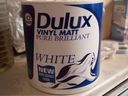 Photo of free Brilliant white vinyl matt paint 2.5l (South End MK42) #1