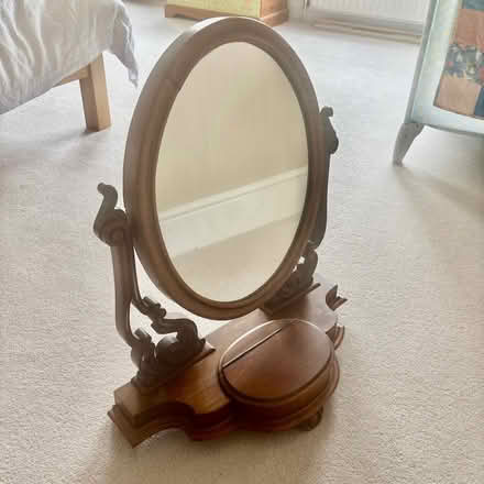 Photo of free Freestanding Antique Mahogany Desk Mirror (Molesey KT8) #1