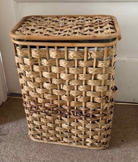 Photo of free Small wicker linen basket (93 Kidbrooke Park Road SE3) #1