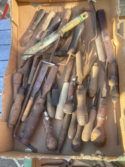 Photo of free Assorted traditional wooden-handled tools (Vinters Park ME14) #1