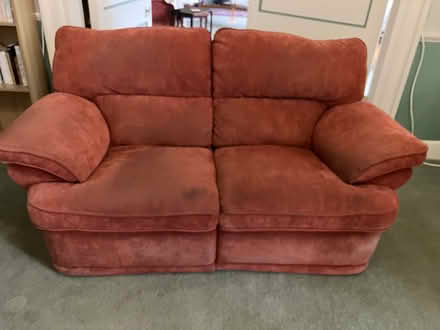 Photo of free Red Double Recliner And Matching Armchair (Durham Peninsula DH1) #1