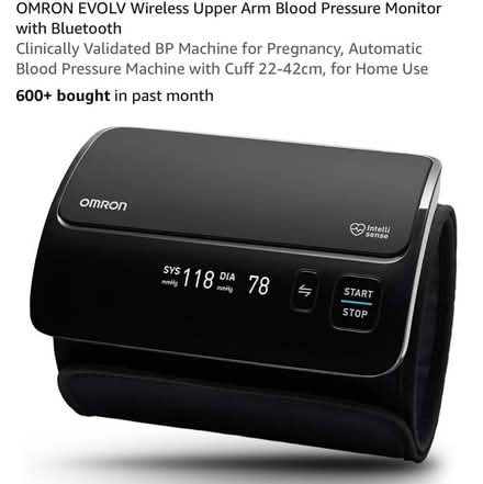 Photo of free OMRON EVOLV Wireless Upper Arm Blood Pressure Monitor with B (Great Dunmow CM6) #1