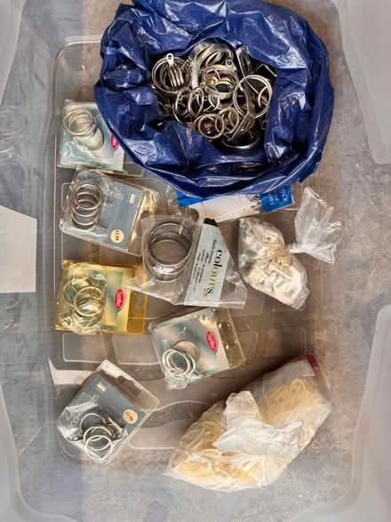 Photo of free Curtain rings and hooks (Gayton CH60) #1