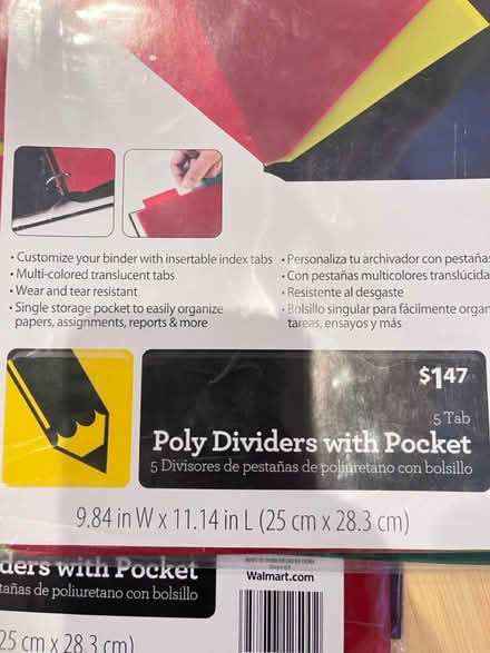 Photo of free Poly Dividers with Pocket NEW (Fair Lawn, NJ) #2