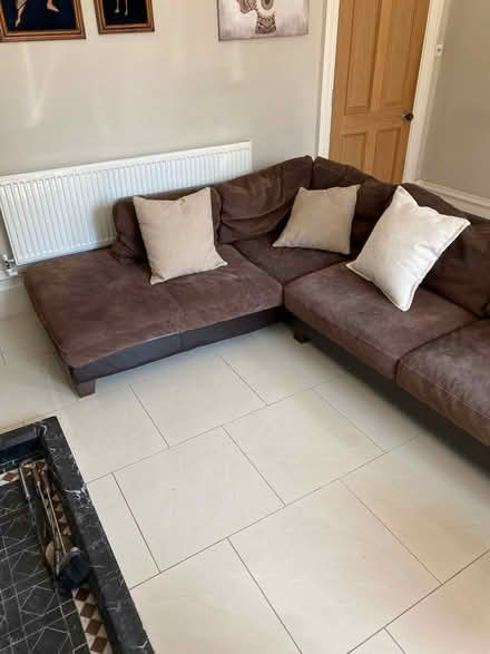 Photo of free Suede/Leather Corner Sofa (Croham CR0) #4