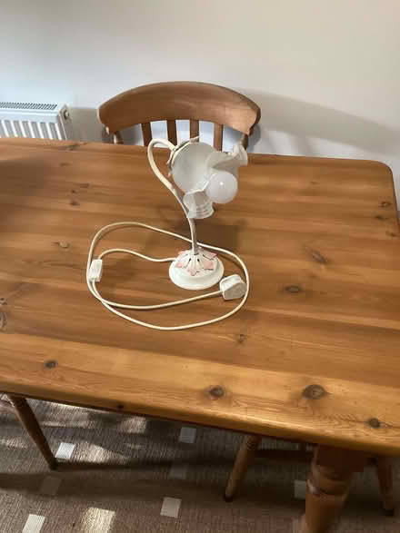 Photo of free White & Pink bedroom lamp (Oswestry SY11) #1