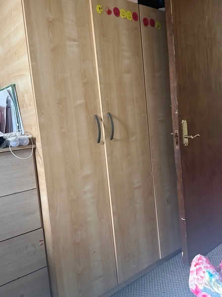 Photo of free Wood 2 single Wardrobe (Ig1 2lj) #2