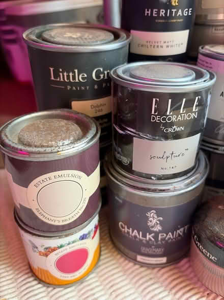 Photo of free Collection of paint sample pots (Woodside SE25) #3