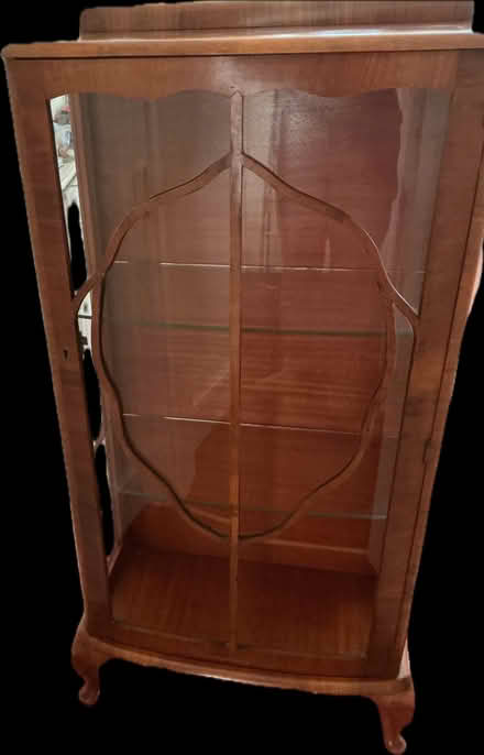 Photo of free Glass-fronted wooden display cupboard (Norbiton KT2) #1