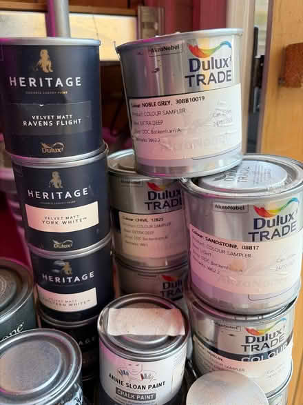 Photo of free Collection of paint sample pots (Woodside SE25) #4