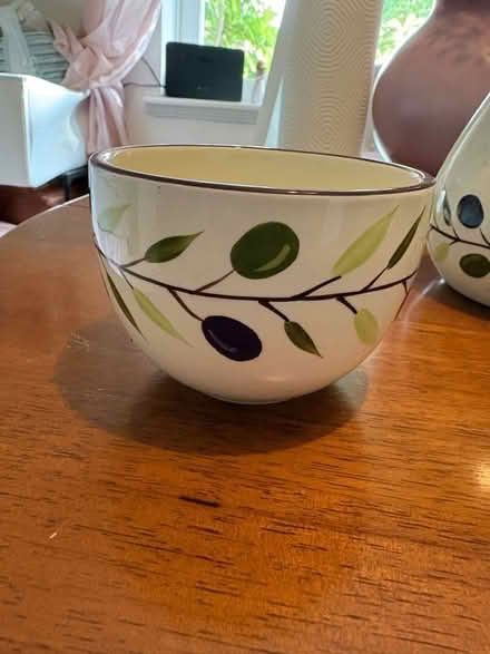 Photo of free Lovely olive decorated jug and two small bowls (Morrell Avenue OX4) #3
