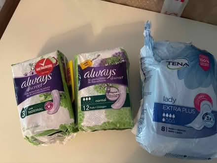 Photo of free 22 Always Discreet and 8 Tena Pads (Finchingfield CM7) #2