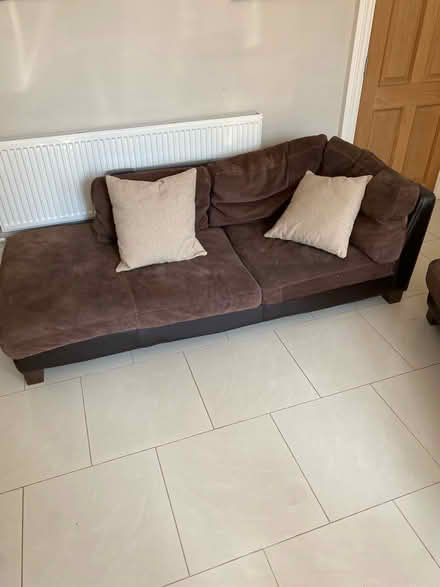 Photo of free Suede/Leather Corner Sofa (Croham CR0) #2