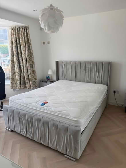 Photo of free Grey ottoman bed frame (king) (N18) #1
