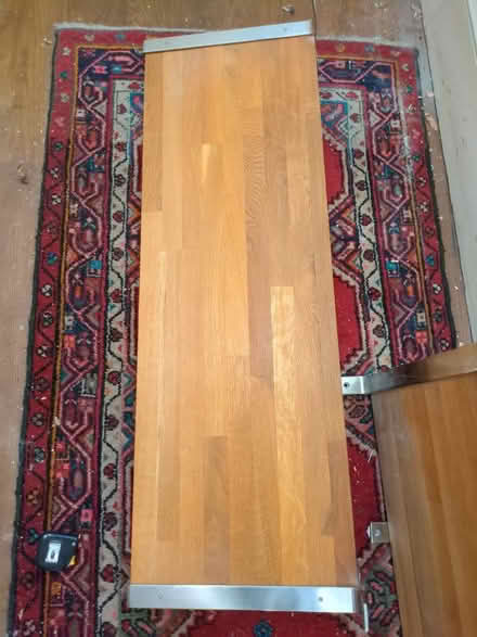 Photo of free Beautiful wood and brush stainless steel shelves. Heavy duty (Ealing W5) #2