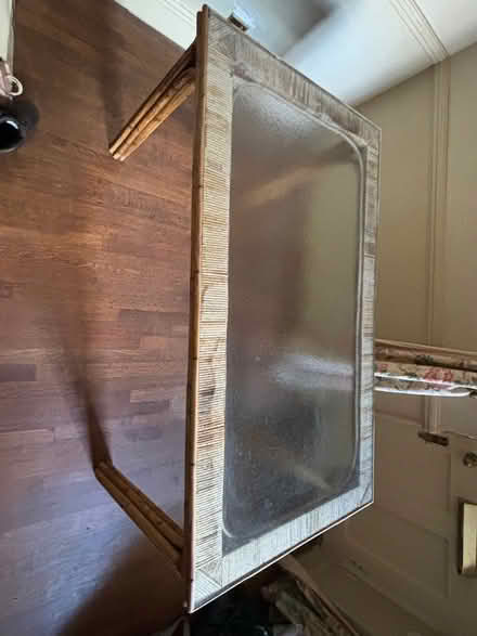 Photo of free Glass topped bamboo table (Brewer Street RH1) #1