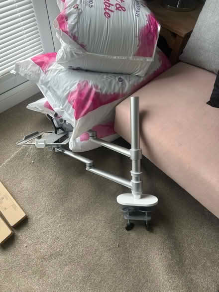 Photo of free Duel arm computer monitor and keyboard desk clamp (Elm Park RM12) #1