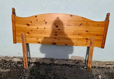 Photo of free Pine double bed headboard (BD2 Wrose) #2