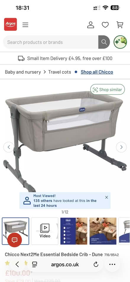 Photo of free cotbed with mattress (Southcote RG30) #1