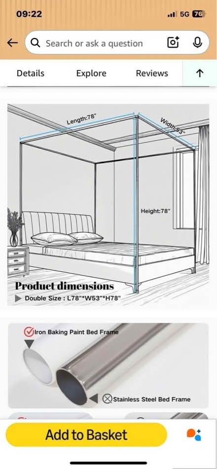 Photo of free Canopy Bed Frame (California IP3) #2