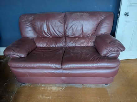 Photo of free Leather 2 seat sofa (North Finchley) #1