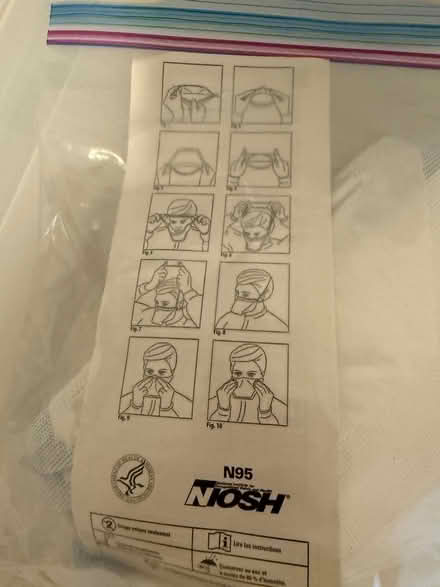 Photo of free white N95 masks (10025) #1