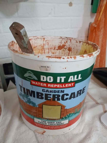 Photo of free Waterproof wood treatment. Harvest Gold. (Frimley Ward GU16) #1
