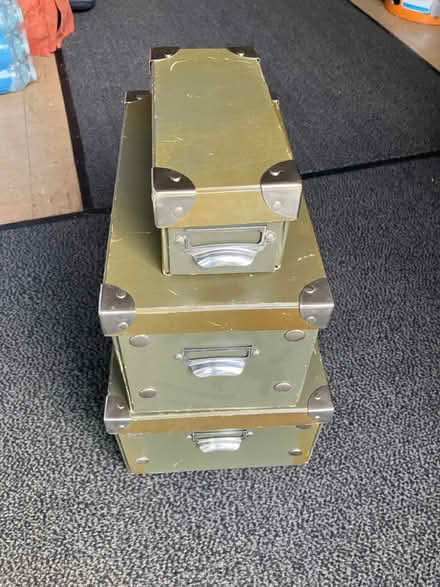 Photo of free Set of 3 small storage boxes (Raynes Park SW20 9) #2
