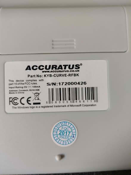 Photo of free Accuratus Curve wireless keyboard (Meersbrook S8) #1