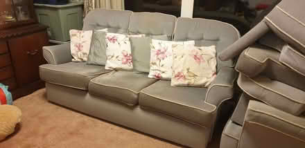 Photo of free Sofa, 2 Armchairs & Foot Stool (Stourport on Severn DY13) #2