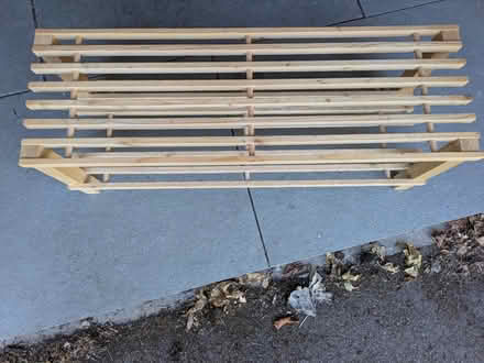 Photo of free 2 wooden shoe racks (Old Basingstoke RG24) #2