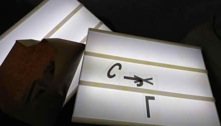 Photo of free 2x light up signs (LS16 Ireland wood) #1