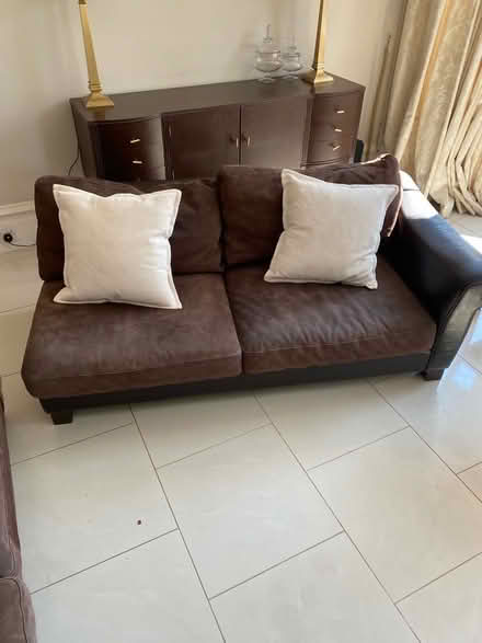 Photo of free Suede/Leather Corner Sofa (Croham CR0) #3