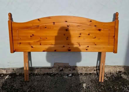 Photo of free Pine double bed headboard (BD2 Wrose) #1