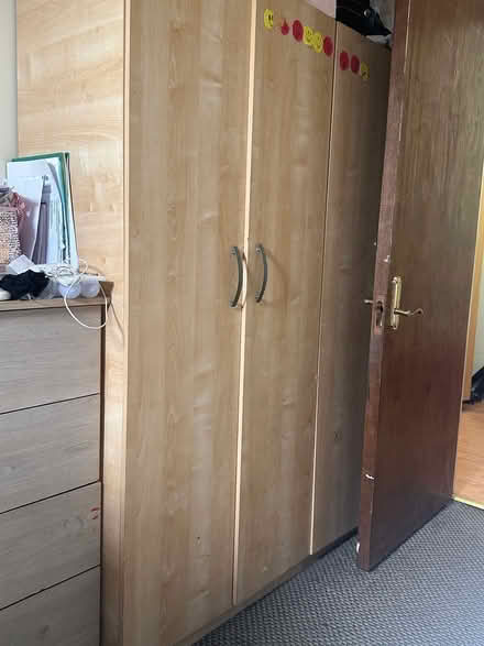 Photo of free Wood 2 single Wardrobe (Ig1 2lj) #1