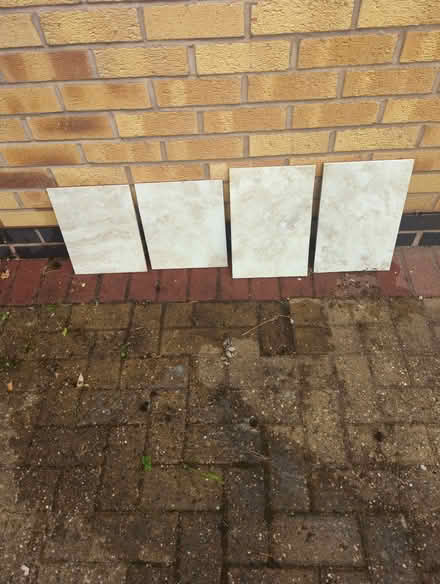 Photo of free Faux marble tiles x4 (Bingham NG13) #1