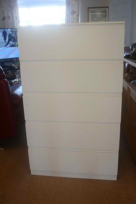 Photo of free Five Draw chest of draws In white (Percival Road CV22) #1
