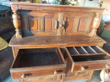 Photo of free Solid dark wood unit (Pl32 9) #2