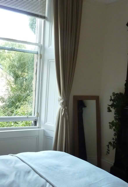 Photo of free Long (~3.4m) beige lined curtains (Glasgow Kelvinbridge G12) #2