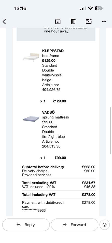 Photo of free IKEA double bed (Hubert Grove SW9) #4