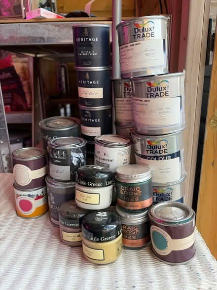 Photo of free Collection of paint sample pots (Woodside SE25) #2
