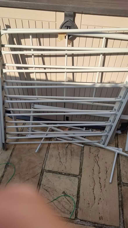 Photo of free Grey steel tube single bed (Caversham) #2